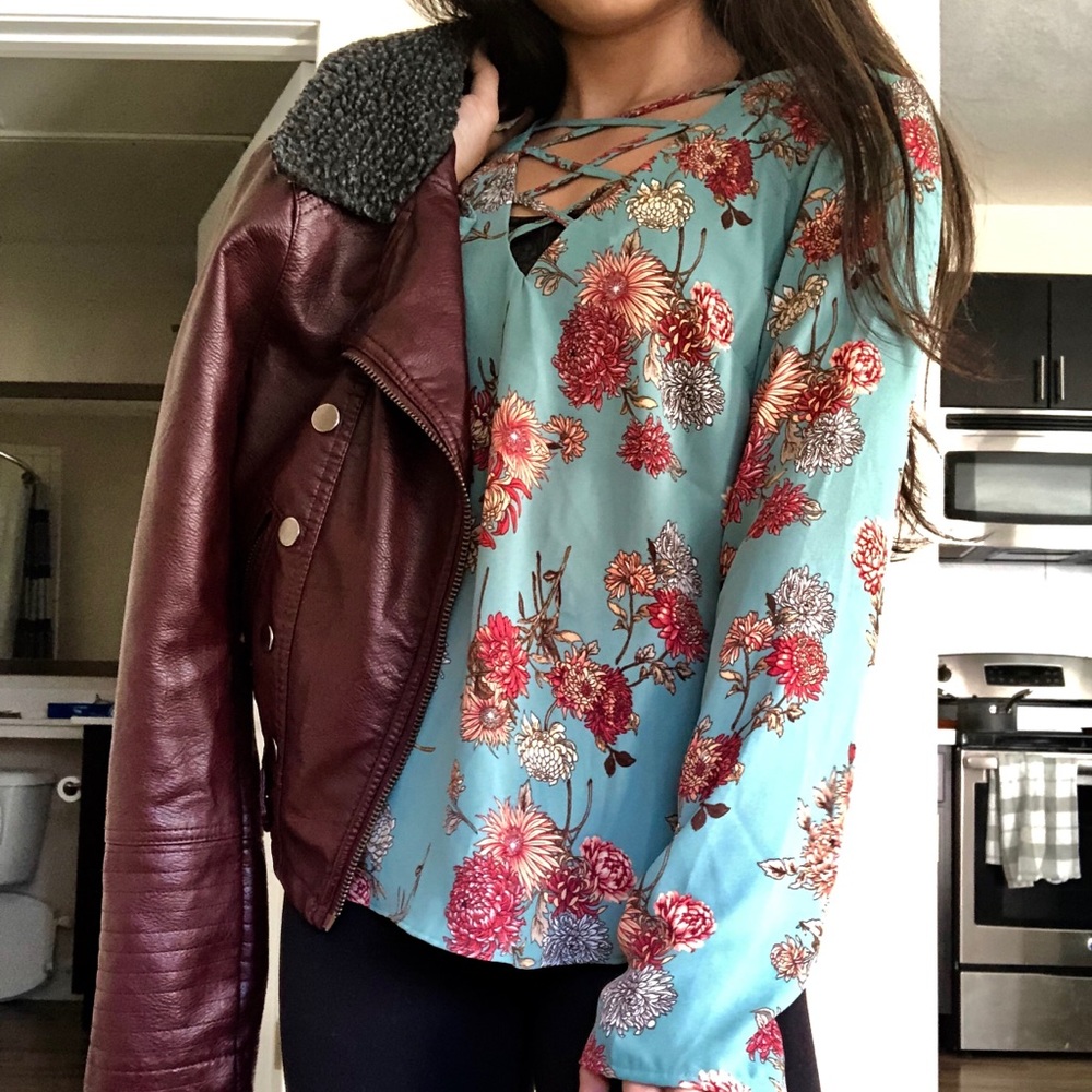 F21 Floral Blouse